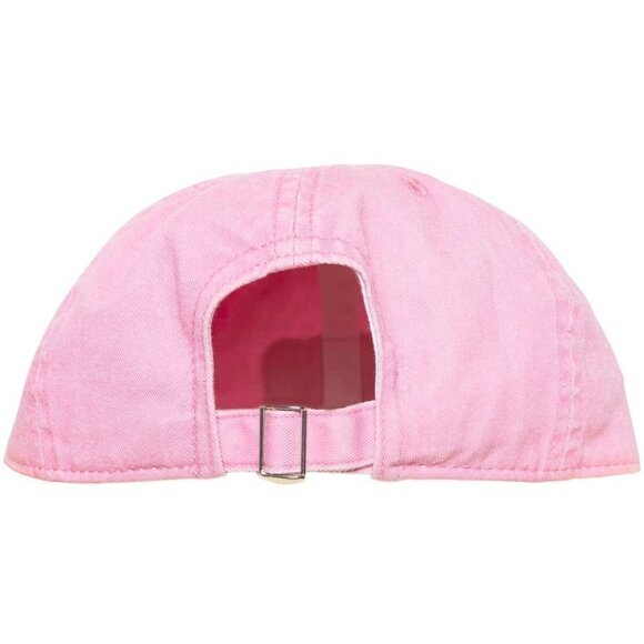 DeliVUry Jessica Vu Shy Bear Baseball Hat Distressed Denim Pink Cap Adjustable - Picture 2 of 3